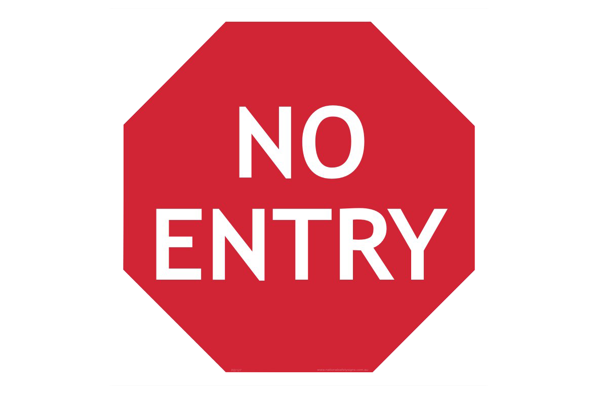 No Entry Symbol PNG Free Image