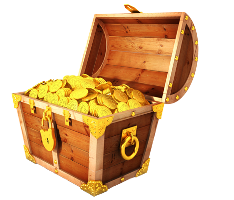 Opened Treasure Chest PNG Free Image