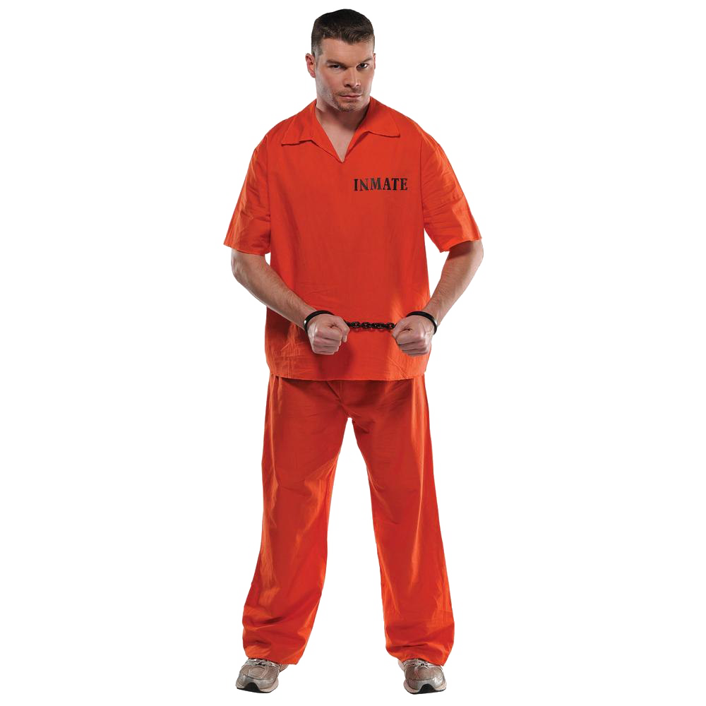 Orange Costume Prisoner PNG Image
