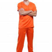 Orange Costume Prisoner PNG Picture