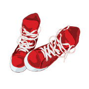 Kırmızı spor ayakkabılar png