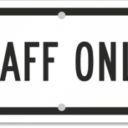 Staff Only PNG Free Image