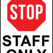 Staff Only PNG HD Image