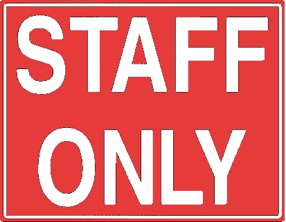 Staff Only PNG High Quality Image