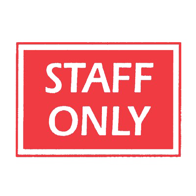 Staff Only Sign PNG Download Image