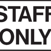 Staff Only Sign PNG Free Download