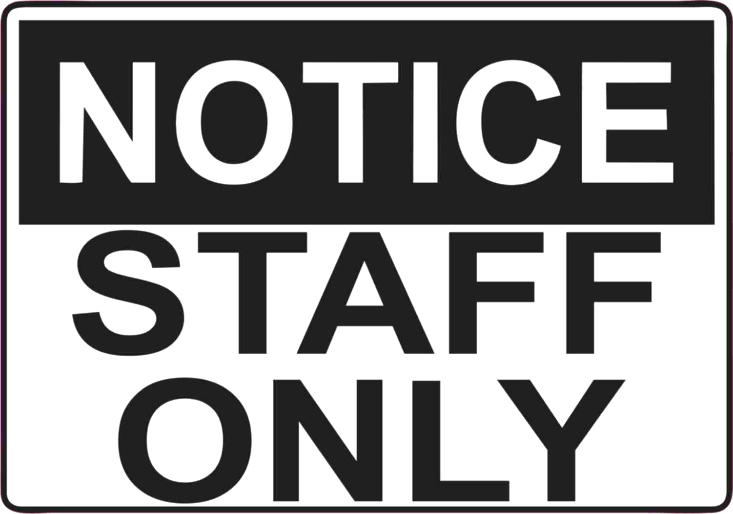 Staff Only Sign PNG Free Image