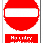 Staff Only Sign PNG HD Image