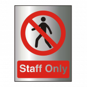 Staff Only Sign PNG High Quality Image