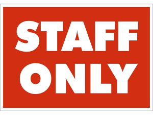 Staff Only Sign PNG Image File