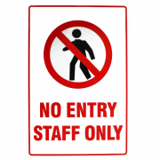Staff Only Sign PNG Photo