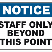 Staff Only Sign PNG Pic