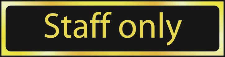 Staff Only Sign PNG Picture