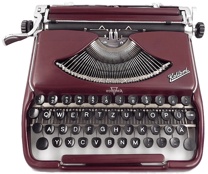 Imagem PNG da máquina de escrever