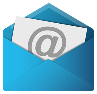 Email bleu PNG