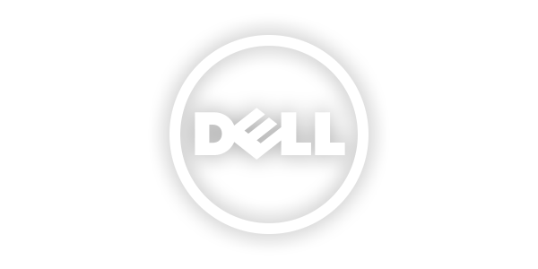 Dell Logo 3D White PNG