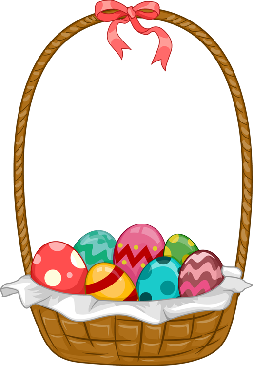 Easter Basket Bunny PNG Image