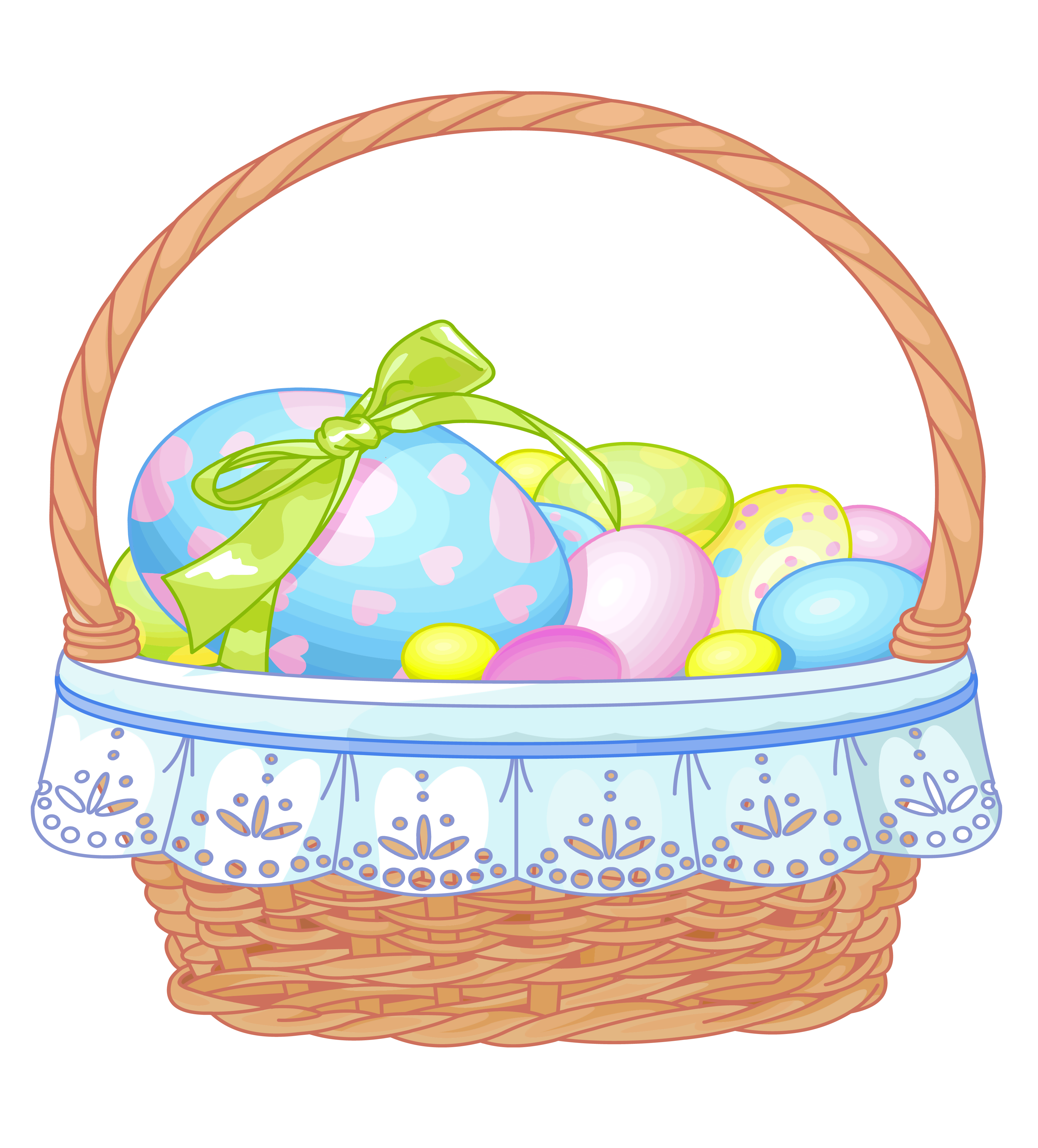 Easter Basket Bunny PNG Pic