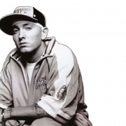 Eminem che indossa cappellino e maglietta png