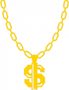 Thug Life Chain Dollar Sign Chain PNG