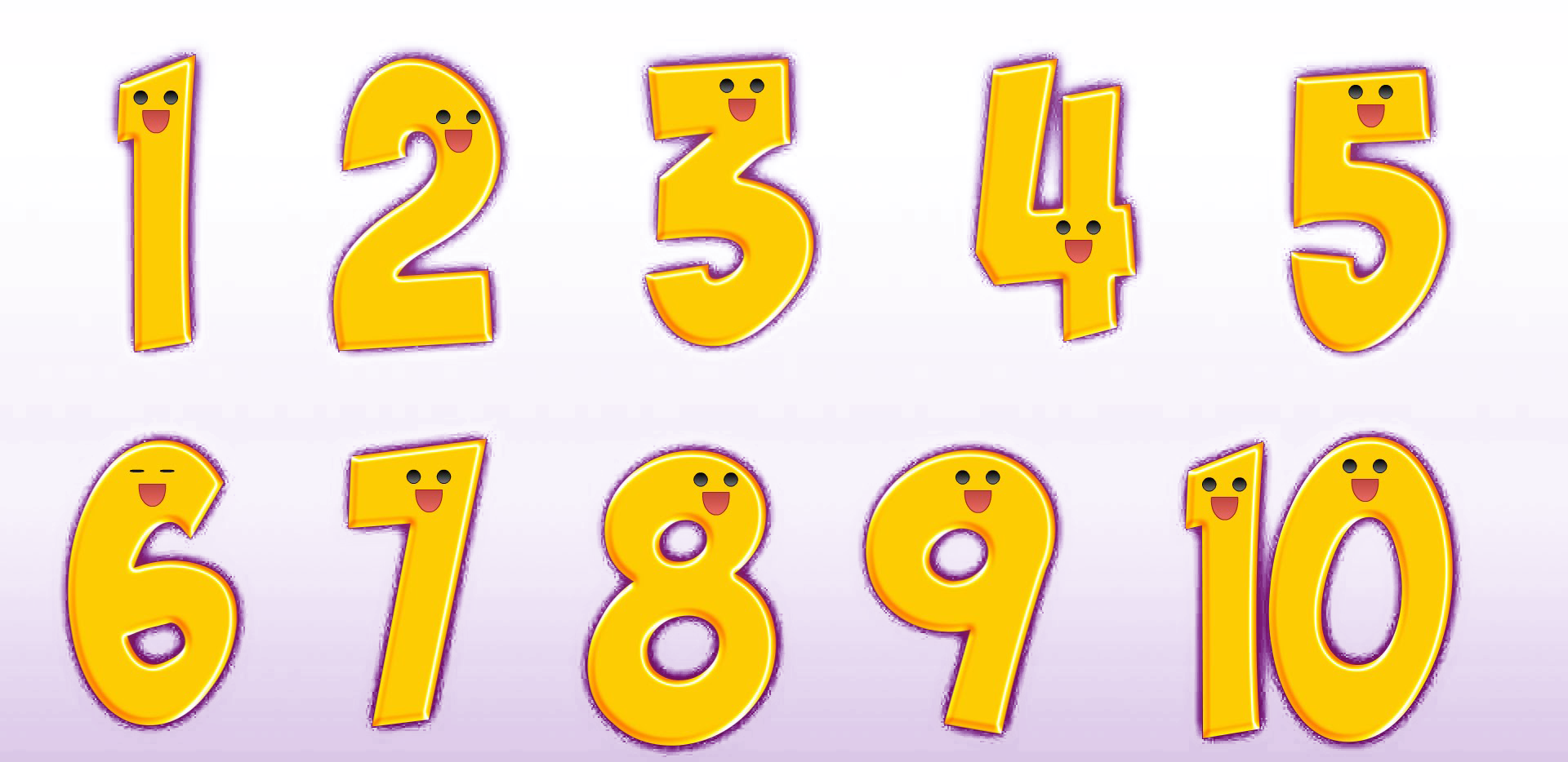 1 To 10 Numbers Background PNG Image