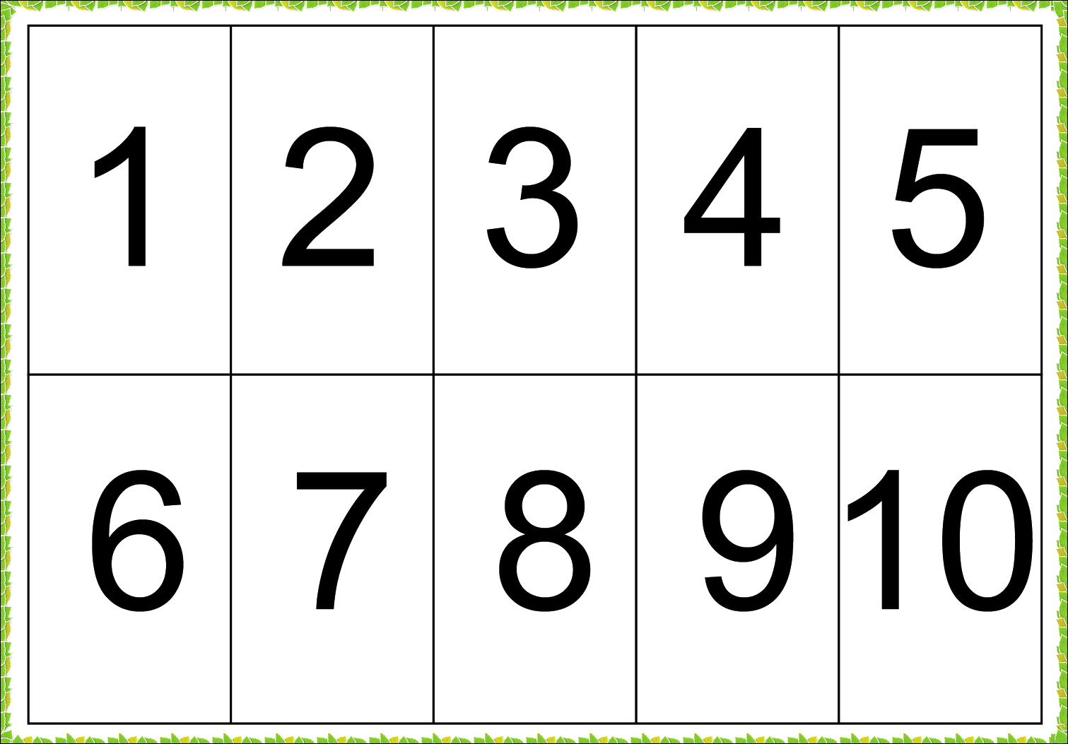 1 To 10 Numbers Free Picture PNG
