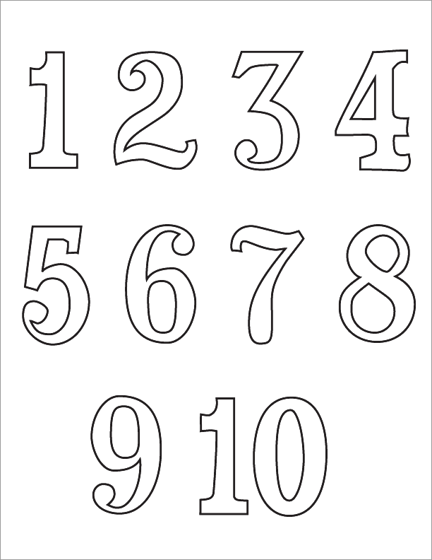 1 To 10 Numbers No Background