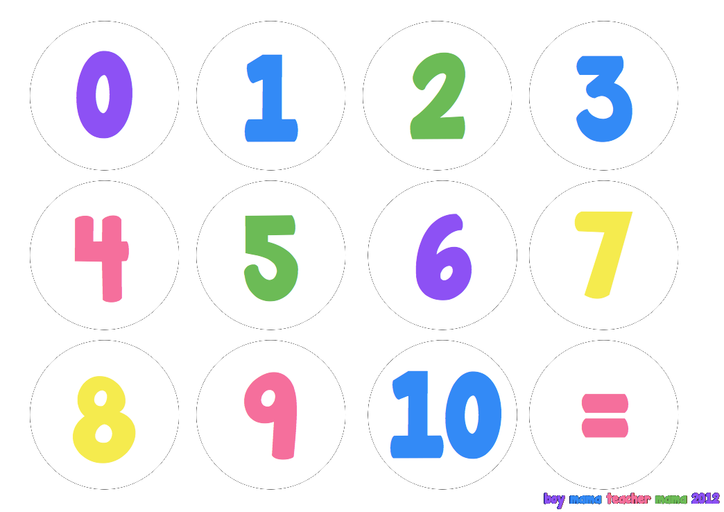 1 To 10 Numbers PNG Background