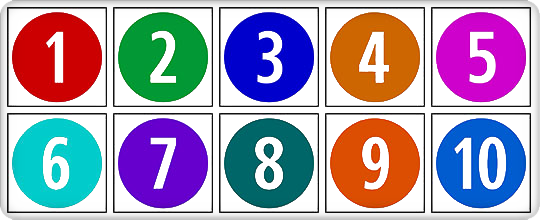 1 To 10 Numbers PNG Photo Image