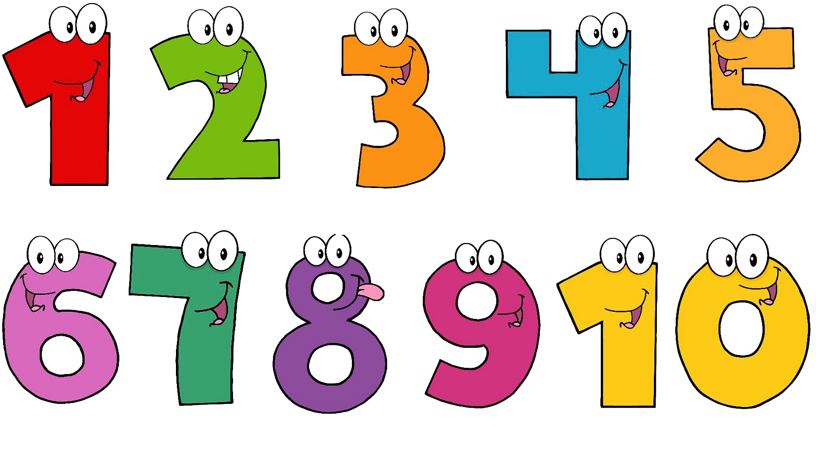 1 To 10 Numbers Transparent Background
