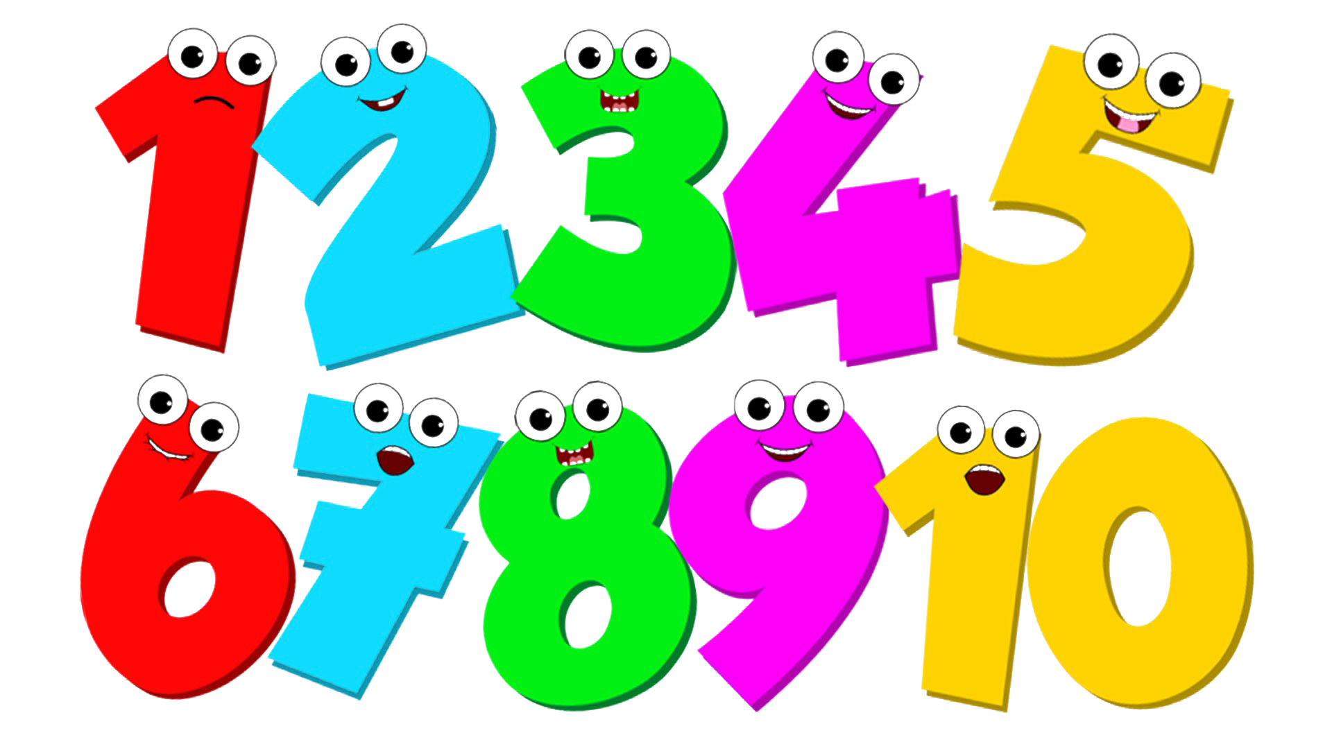 1 To 10 Numbers Transparent Free PNG