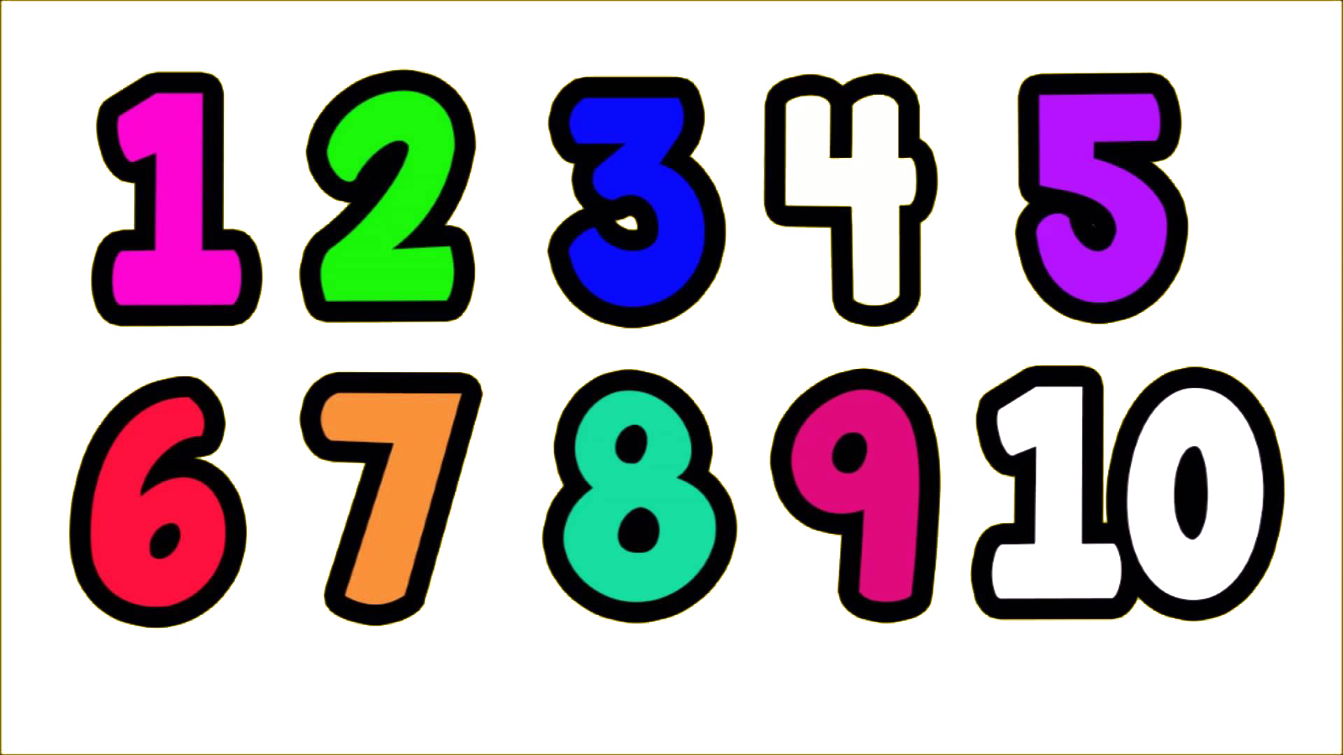 1 To 10 Numbers Transparent PNG