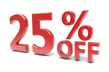 25% off PNG Image
