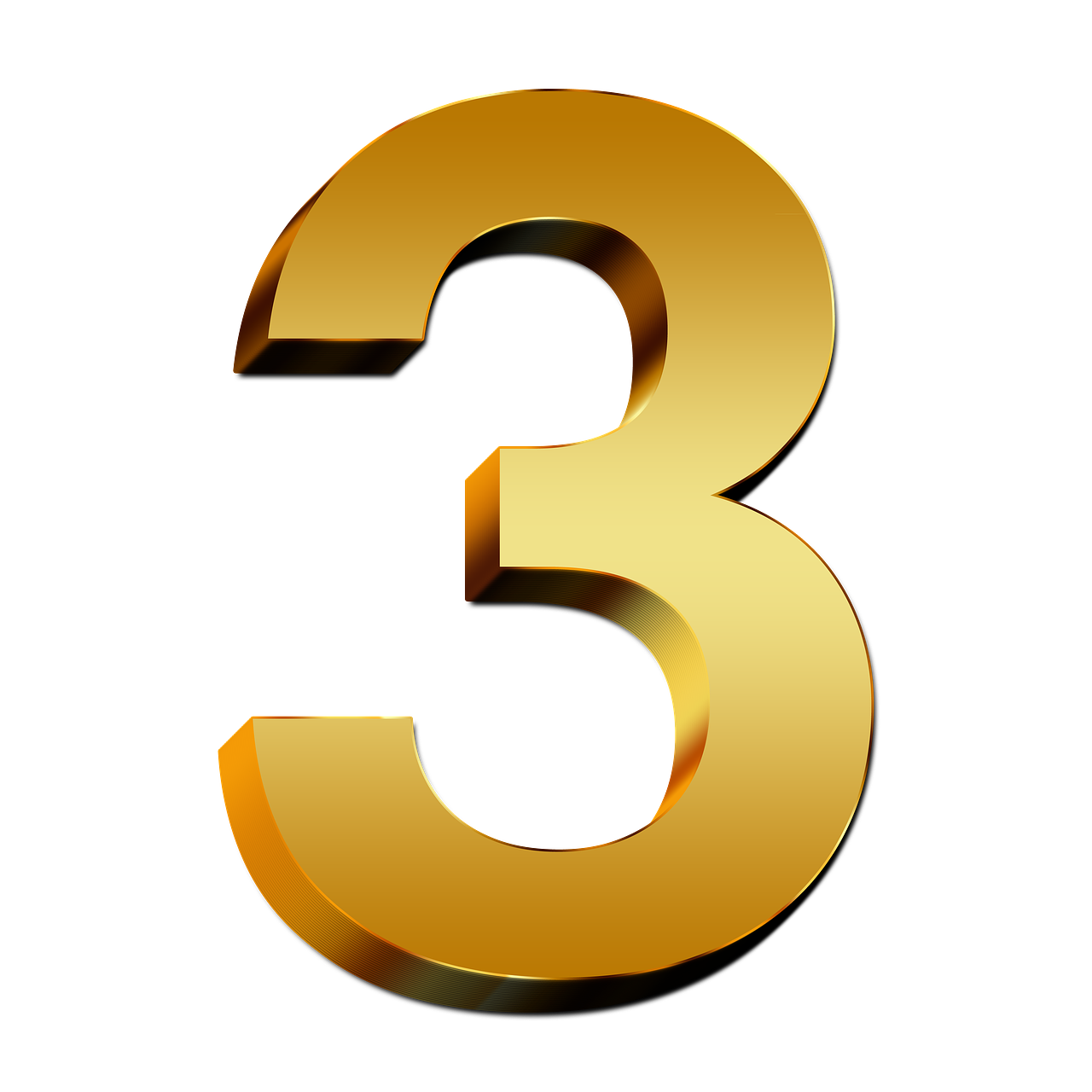 3 Number PNG