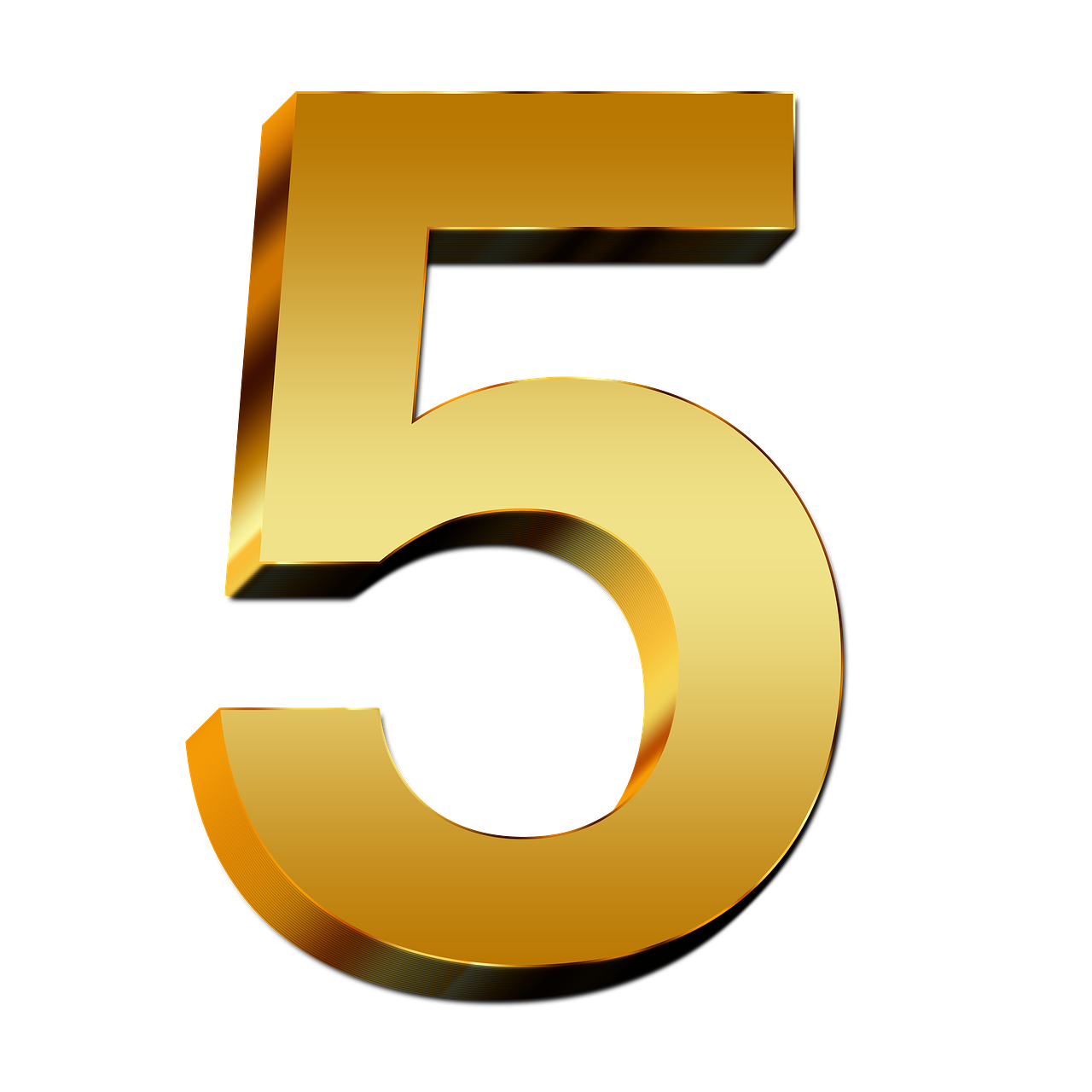 5 Number PNG