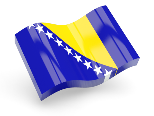 Bandiera Bosnia ed Erzegovina trasparente