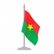 Burkina Faso Flag PNG -bestand