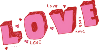Love Text Free PNG -afbeelding