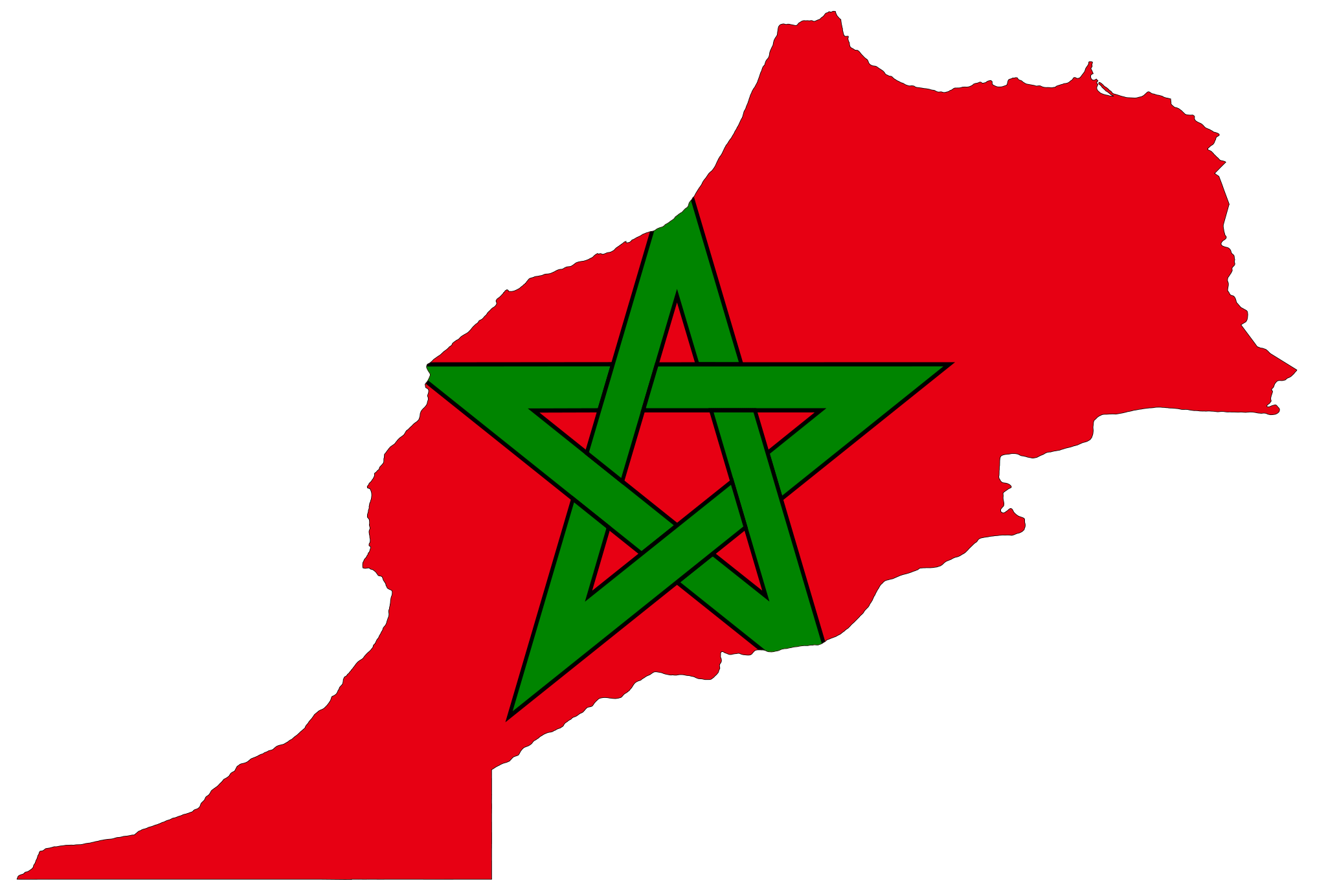 PNG de alta calidad de bandera de Marruecos