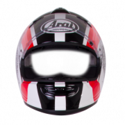 Прозрачный шлем на мотоцикле