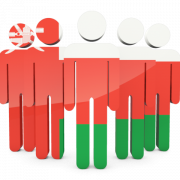 علم عمان PNG عالي الجودة