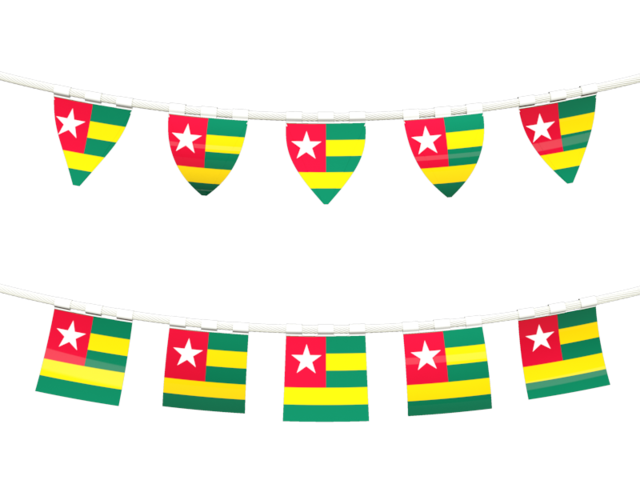 Togo Flag trasparente