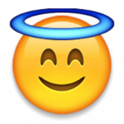 Angel sonrojando sonrisa emoji png