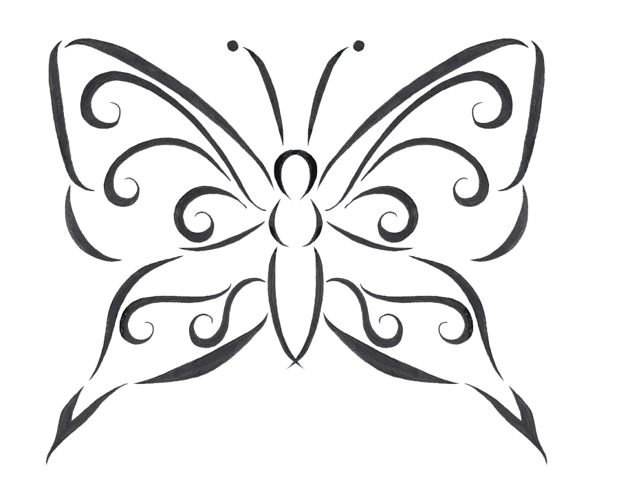 Butterfly Tattoo ontwerpt transparant