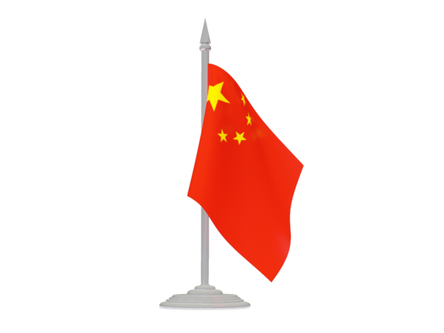 China vlag transparant
