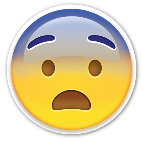 Angstig emoji PNG