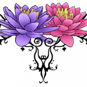 ภาพ PNG รอยสักดอกไม้ฟรี