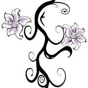 Tatuaje de flores transparente