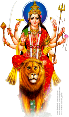Deusa Durga maa transparente