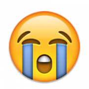 Emoji png en train de pleurer fort